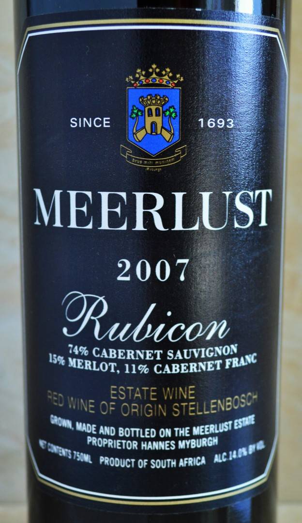Meerlust Rubicon Review Meerlust Estate Winery