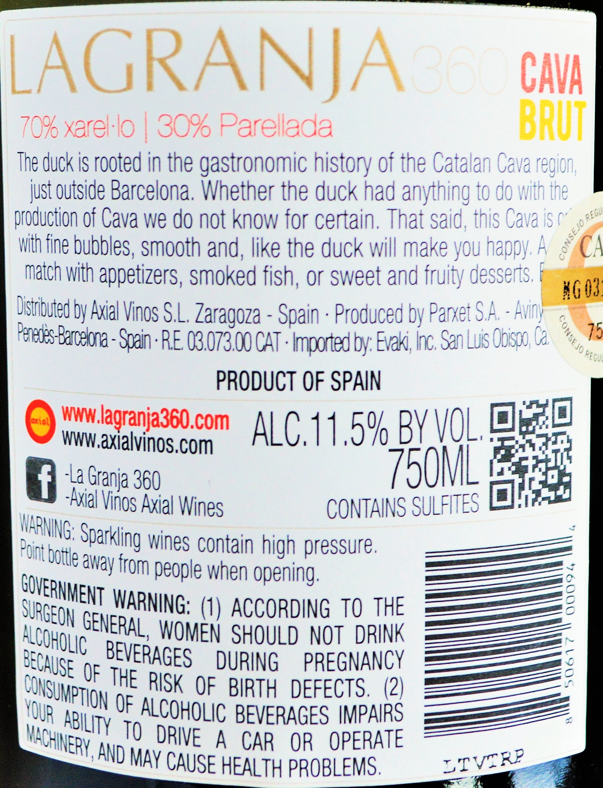 La Granja 360 Cava Brut | La Granja Wine