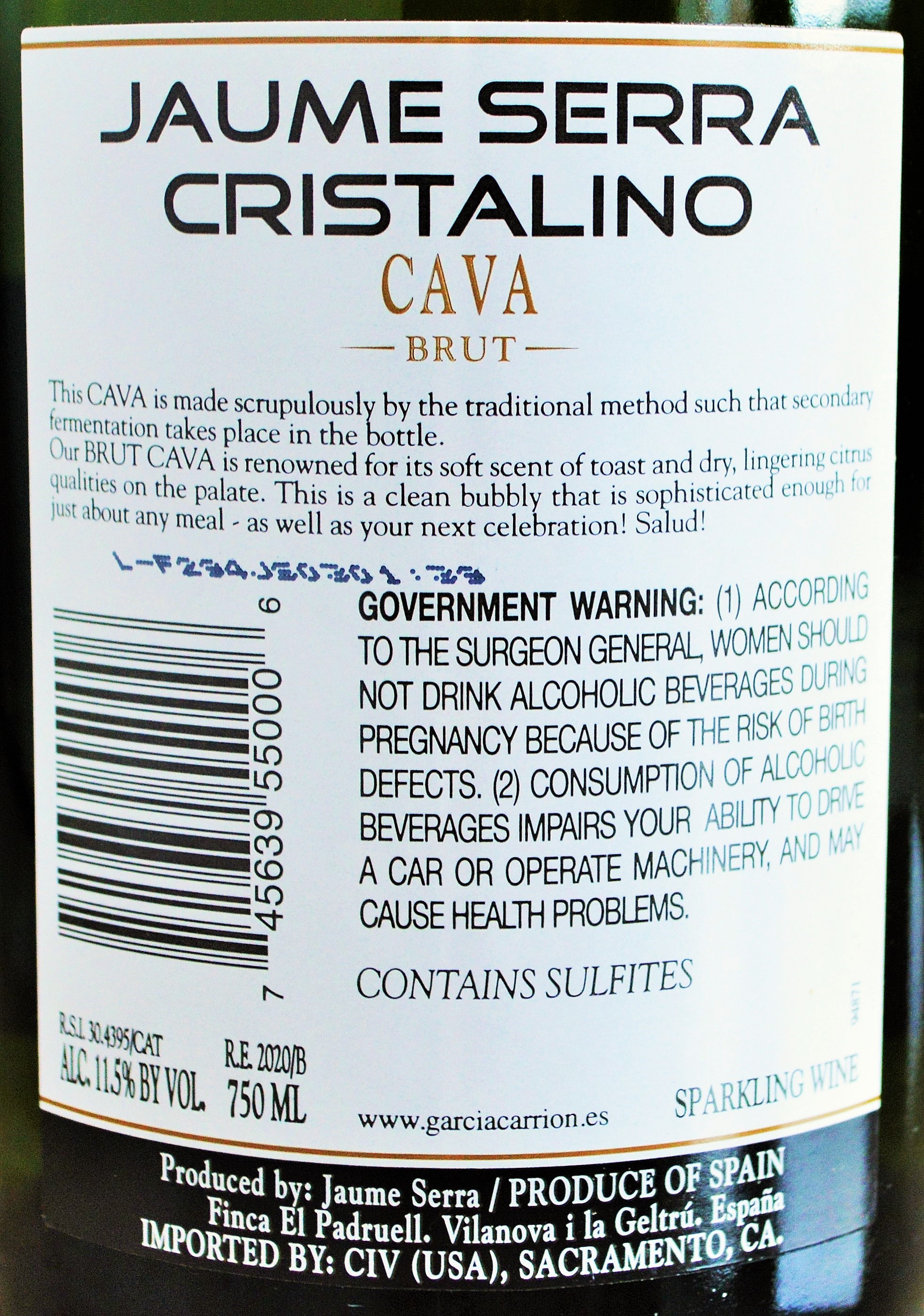 Jaume Serra Cristalino Brut | Not Cheap, But Inexpensive - The ...